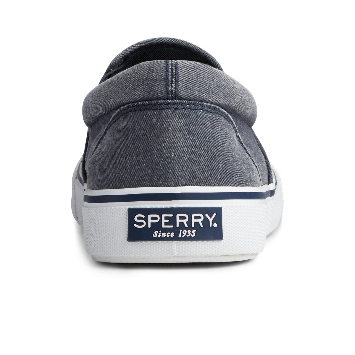 Sperry navy slip ons on sale